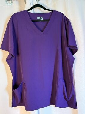 Women's Purple V-Neck Scrub Top